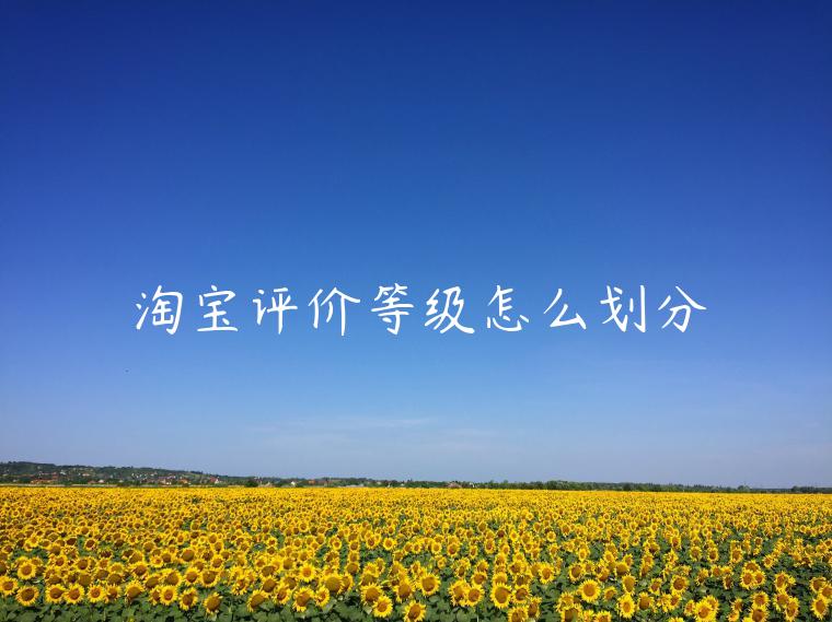 淘寶評(píng)價(jià)等級(jí)怎么劃分